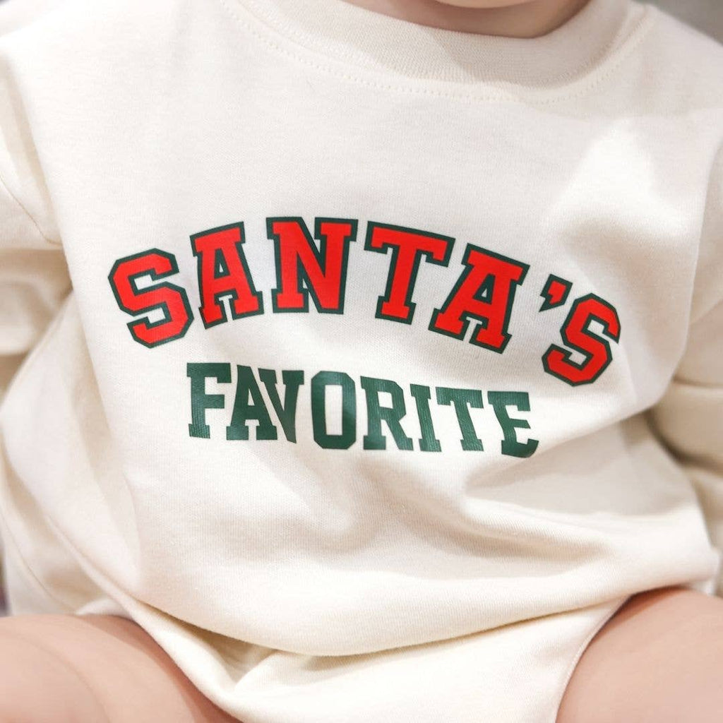 Santa's Favorite Christmas Long Sleeve Romper