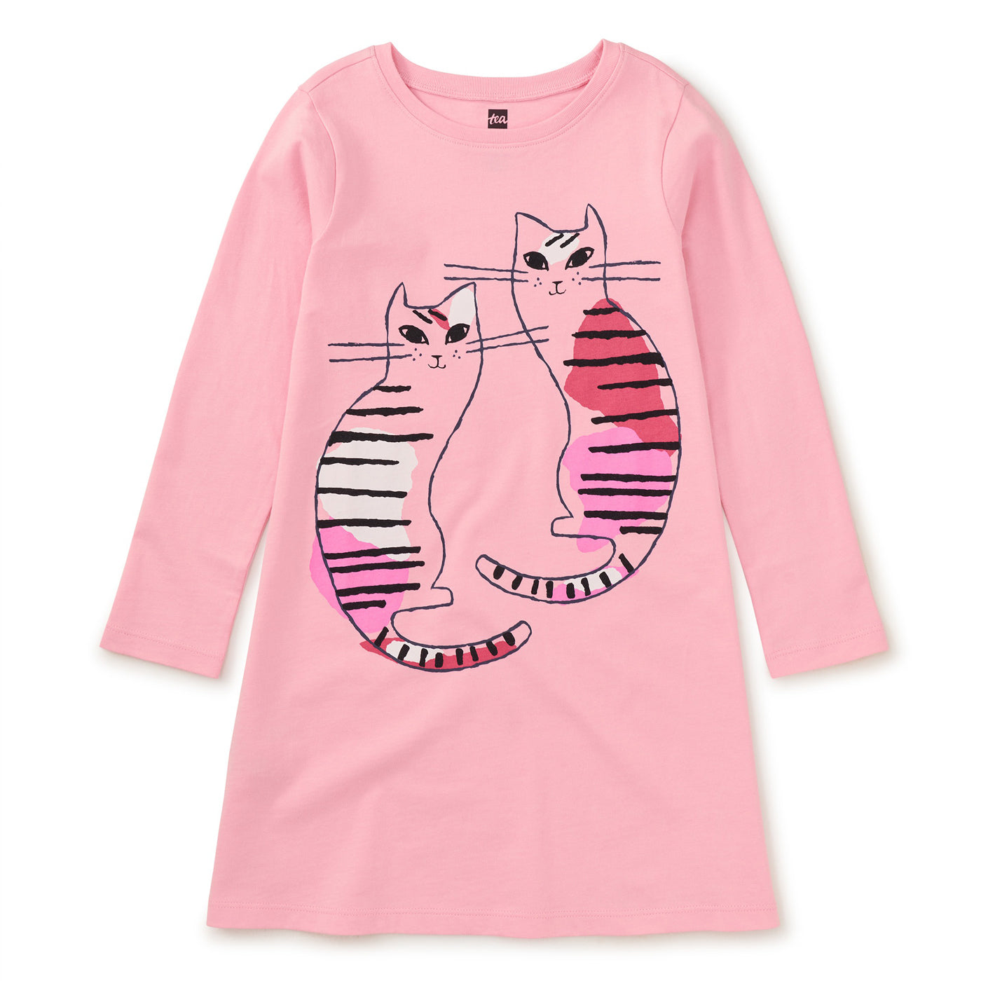 Girl Sitting Pretty Graphic Dress Casual |Tea Collection Girl Sitting Pretty Graphic Dress Casual |Tea Collection