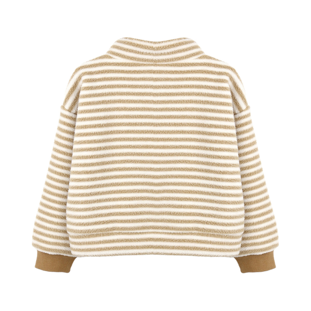 Snap Pullover - Toffee Stripe