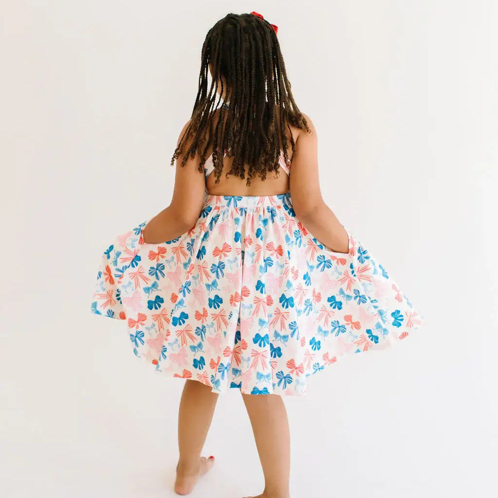 Sofia Dress in Patriotic Bows