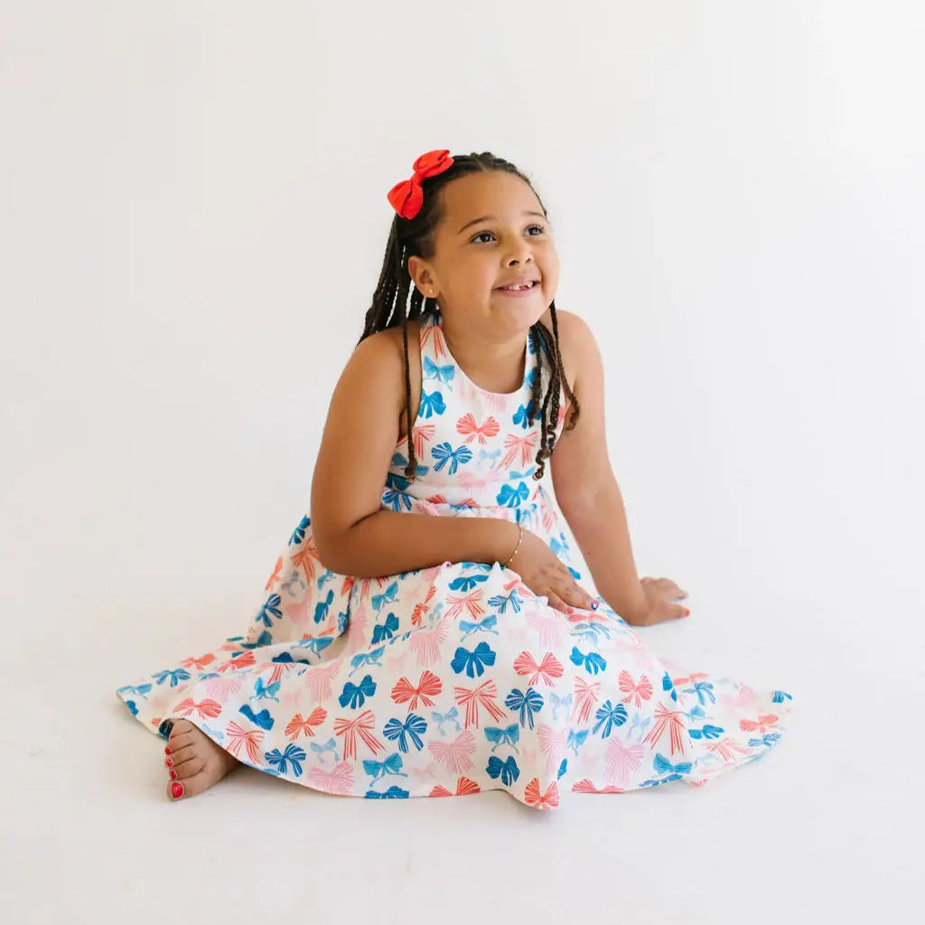 Sofia Dress in Patriotic Bows