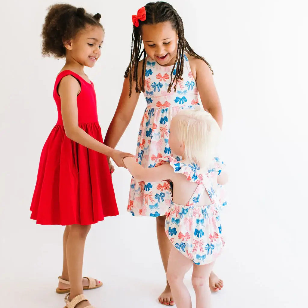Sofia Dress in Patriotic Bows