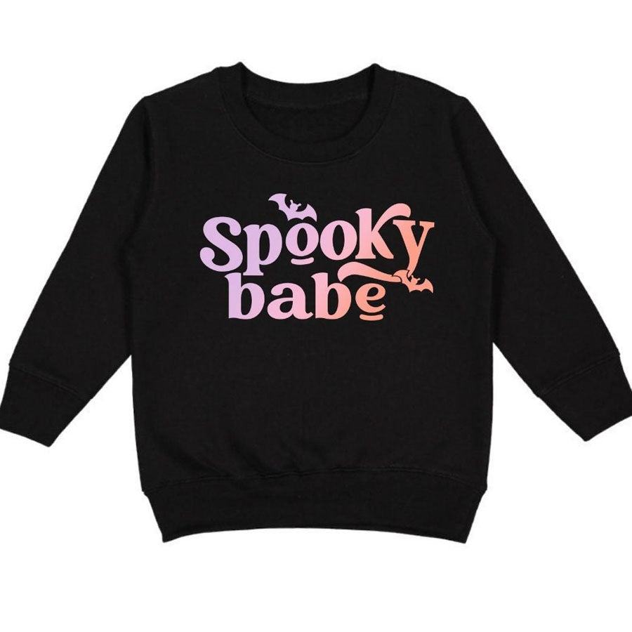 Spooky Babe Halloween Sweatshirt - Black-SWEATSHIRTS & HOODIES-Sweet Wink-Joannas Cuties