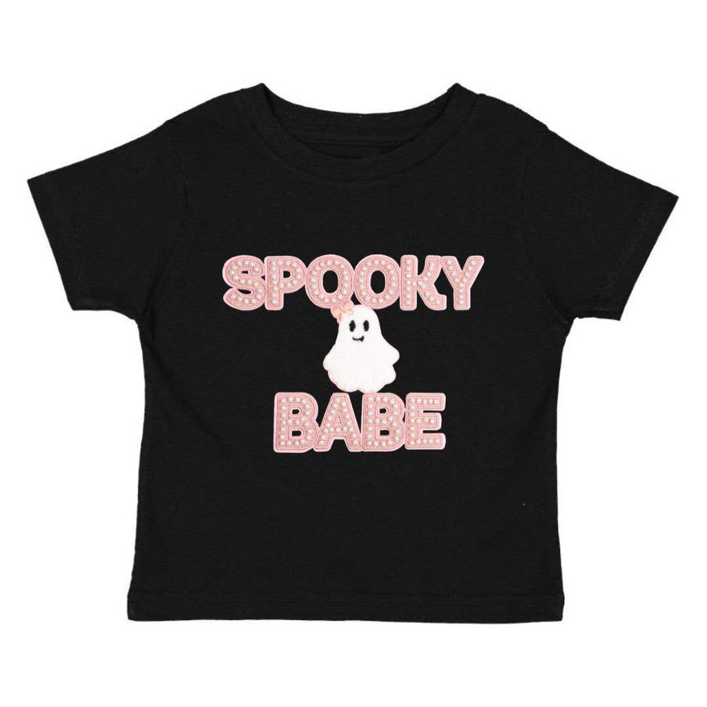 Spooky Babe Patch Halloween Short Sleeve T-Shirt