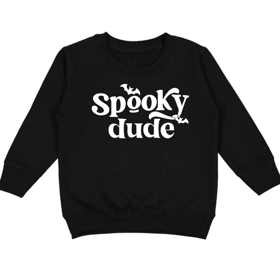 Spooky Dude Halloween Sweatshirt - Black-SWEATSHIRTS & HOODIES-Sweet Wink-Joannas Cuties