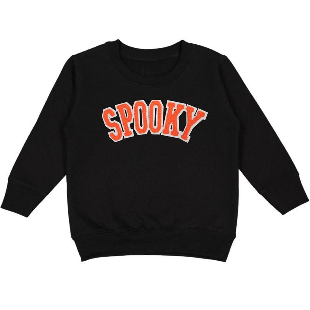 Spooky Patch Halloween Sweatshirt - Black