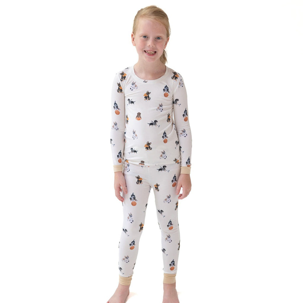 Sporty Puppies - Long Sleeve Loungewear Set