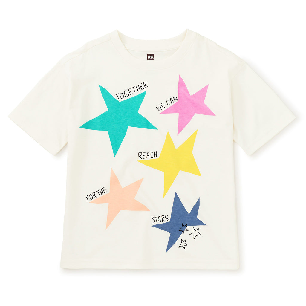 Stars Easy Fit Graphic Tee-TOPS-Tea-Joannas Cuties