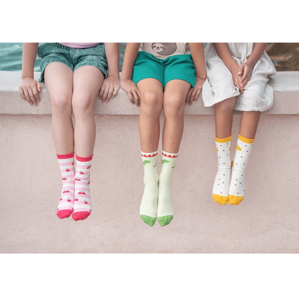 Strawberry Bee 2 Pack Socks-SOCKS, TIGHTS & LEG WARMERS-Rockahula Kids-Joannas Cuties