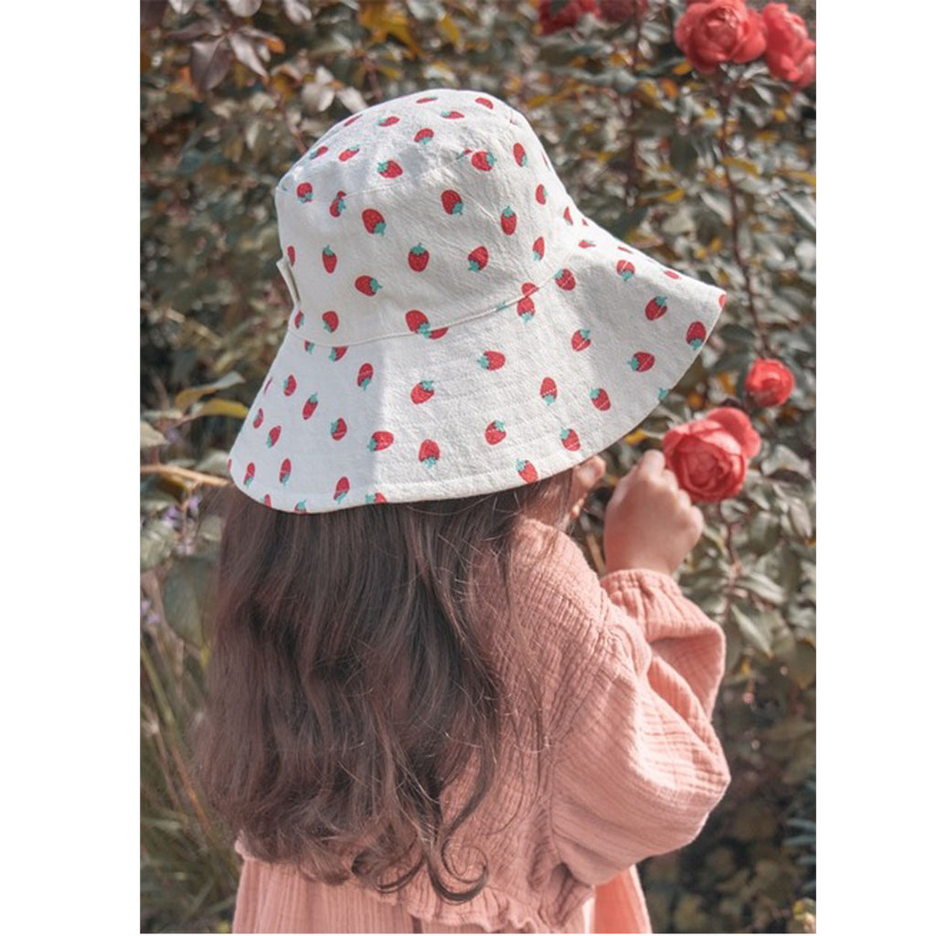 Strawberry Fair Reversible Sun Hat-SUN HATS-Rockahula Kids-Joannas Cuties