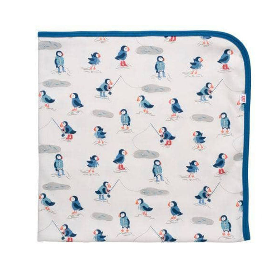 Stud Puffin Organic Cotton Soothing Swaddle Blanket-SWADDLES & BLANKETS-Magnetic Me-Joannas Cuties
