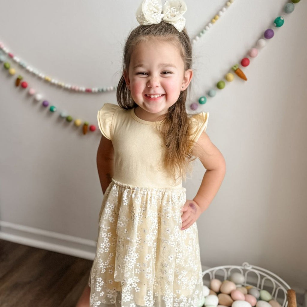 short sleeve tutu dress Mirella Celeste Puff Sleeve Tutu Dress M20007C (Violet 6X/7 Children's)