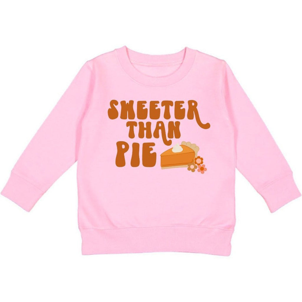 Sweeter Than Pie Thanksgiving Sweatshirt - Kids Crewneck