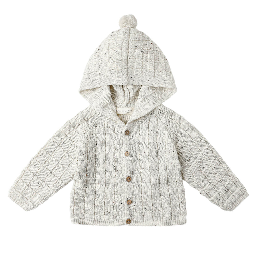 Tassel Cardigan - Oatmeal Speckle