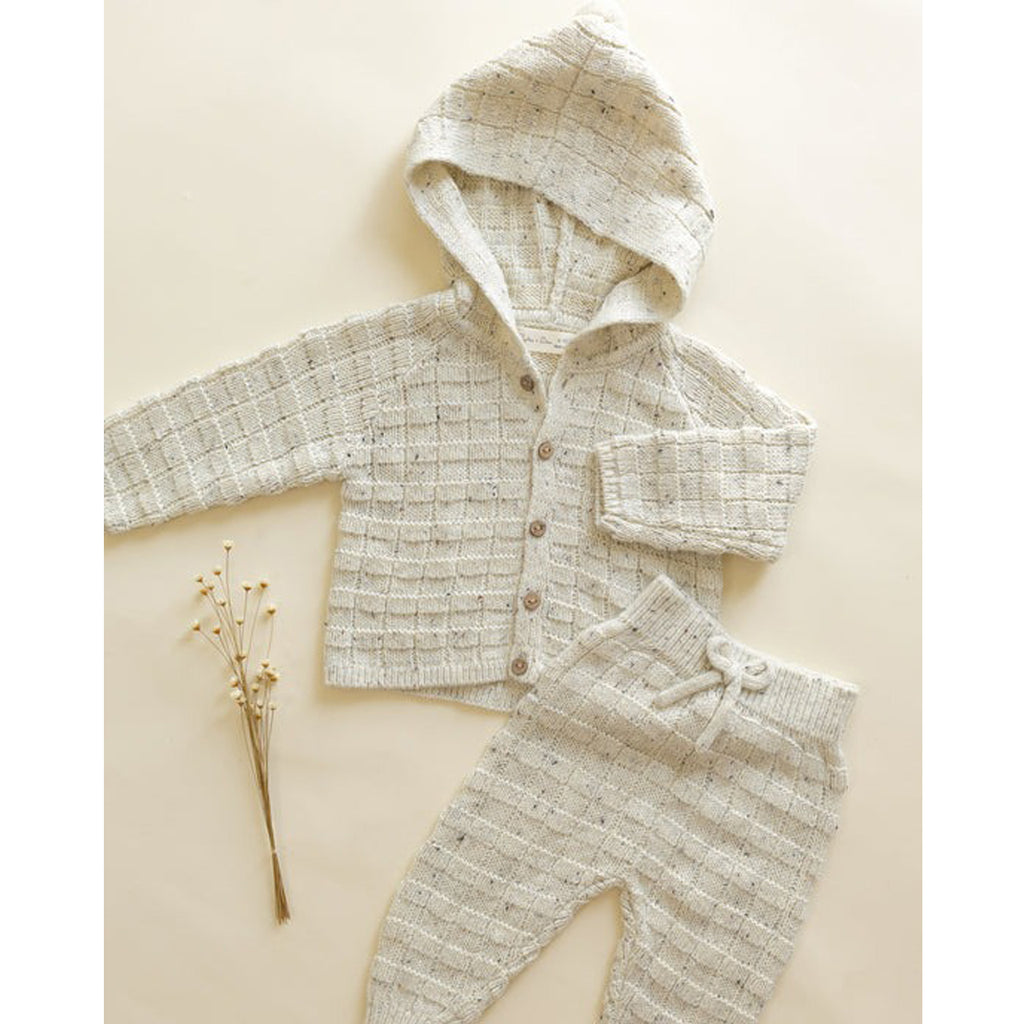 Tassel Cardigan - Oatmeal Speckle