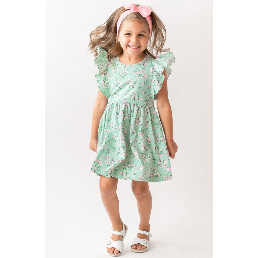 Tea Roses Ruffle Sleeve Knit Dress Tea Roses Ruffle Sleeve Knit Dress