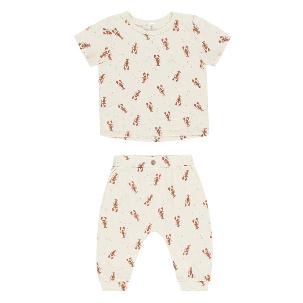 Tee + Slouch Pant Set - Lobsters