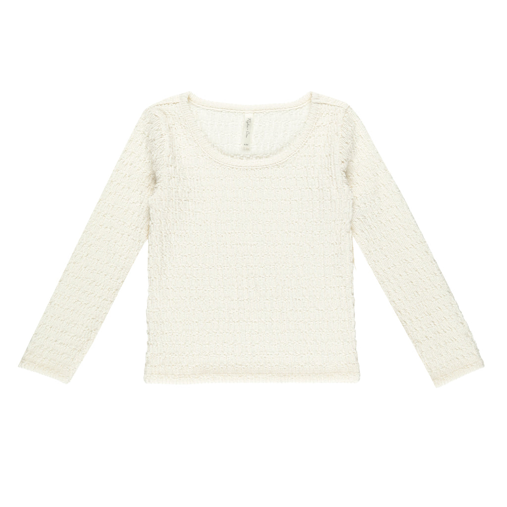 Textured Long Sleeve Top - Ivory