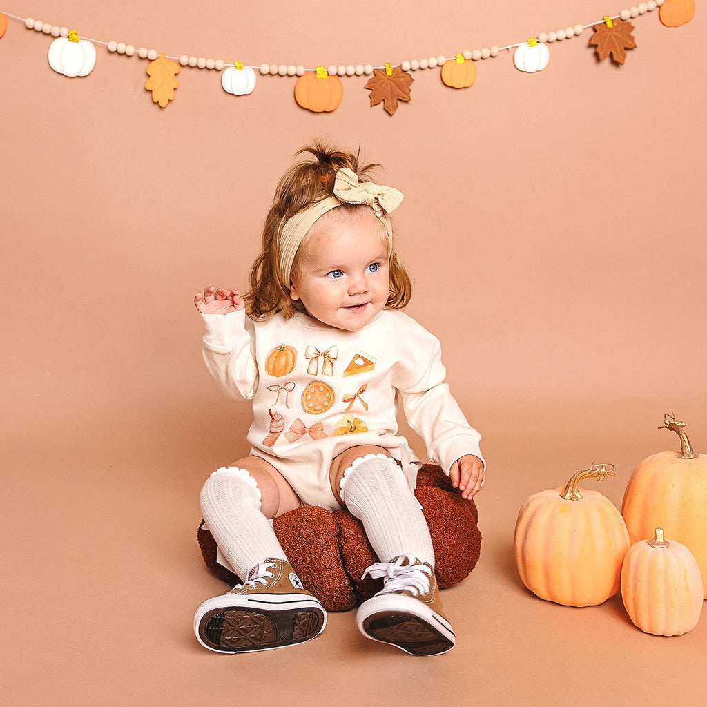 Thankful Cutie - Thanksgiving Long Sleeve Romper