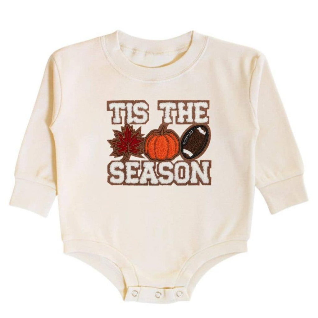 Tis The Season Pumpkin Patch Long Sleeve Romper - Fall Baby