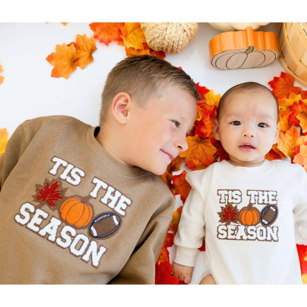 Tis The Season Pumpkin Patch Long Sleeve Romper - Fall Baby