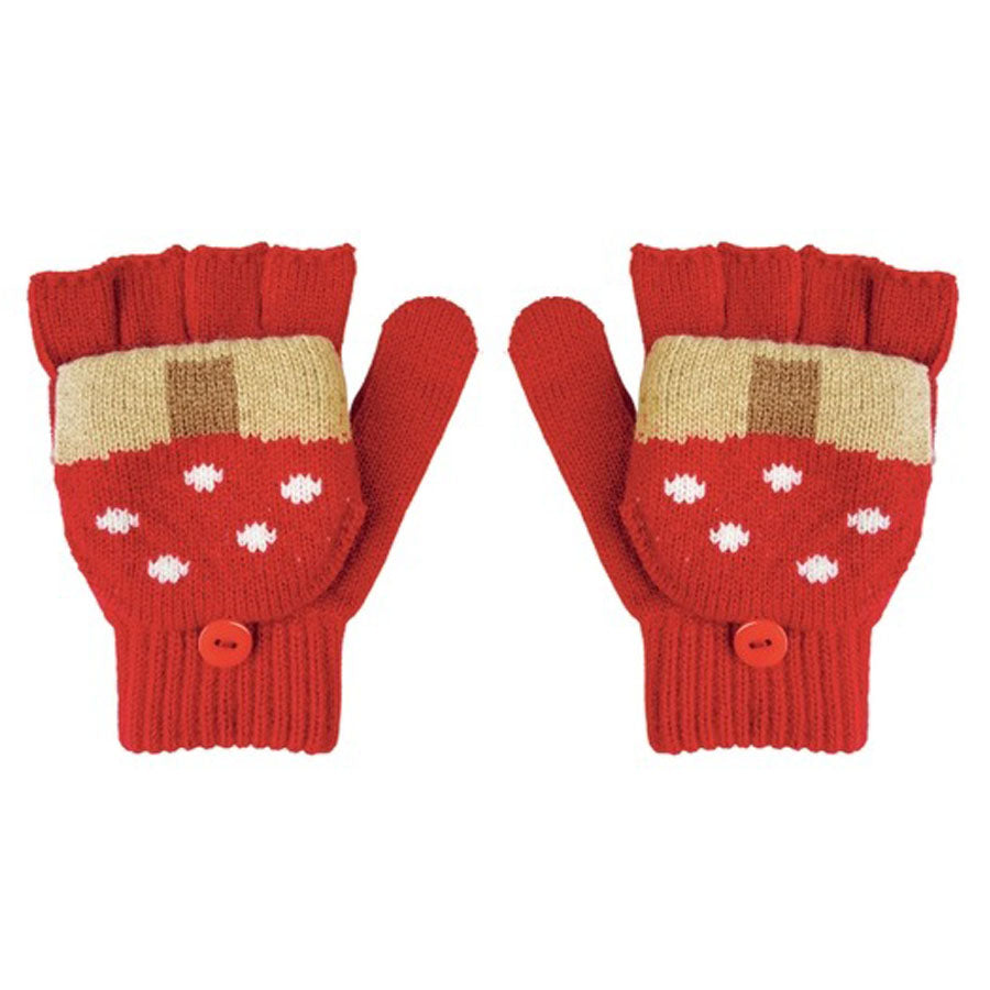 Toadstool Knitted Gloves