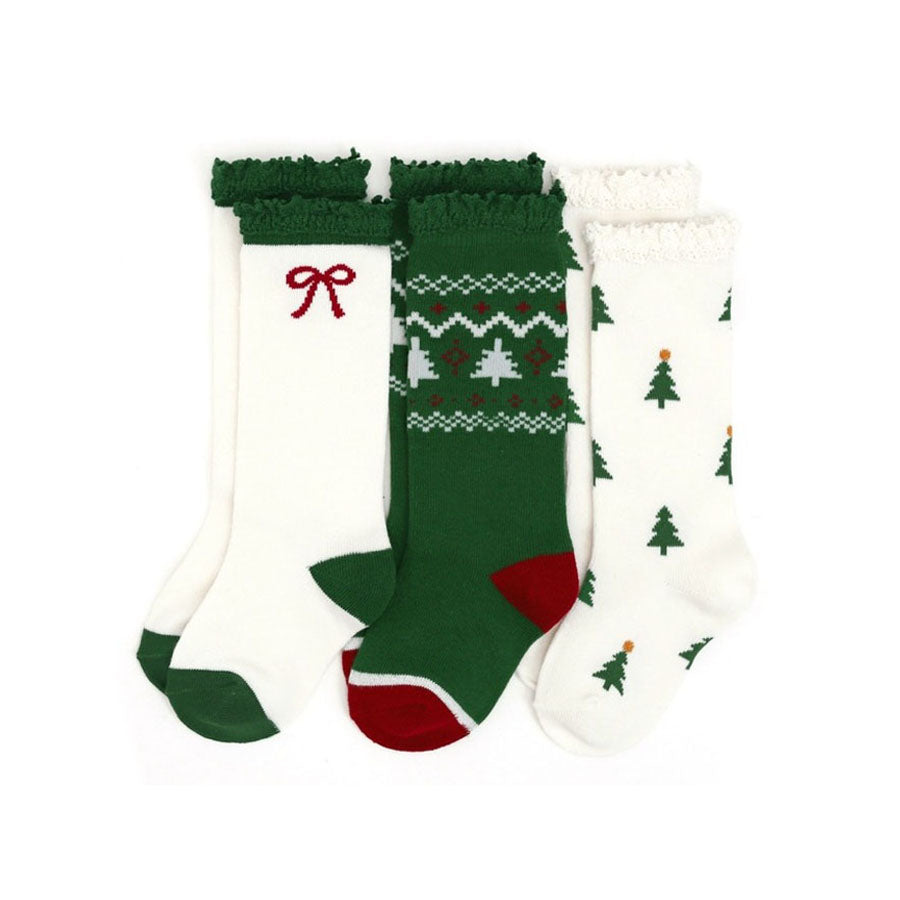 Tree Farm Knee High Socks 3-Pack-SOCKS, TIGHTS & LEG WARMERS-Little Stocking Co.-Joannas Cuties