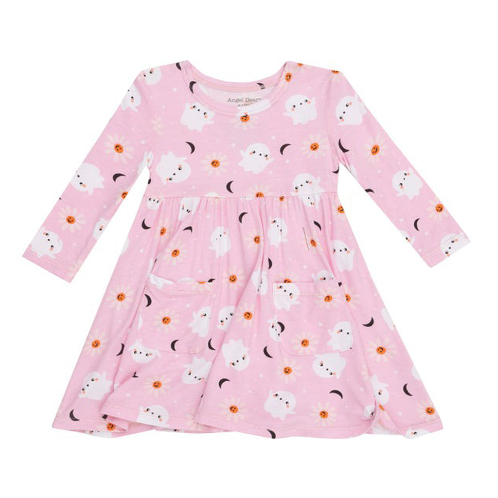 Twirly L/S Dress - Spooky Ghost