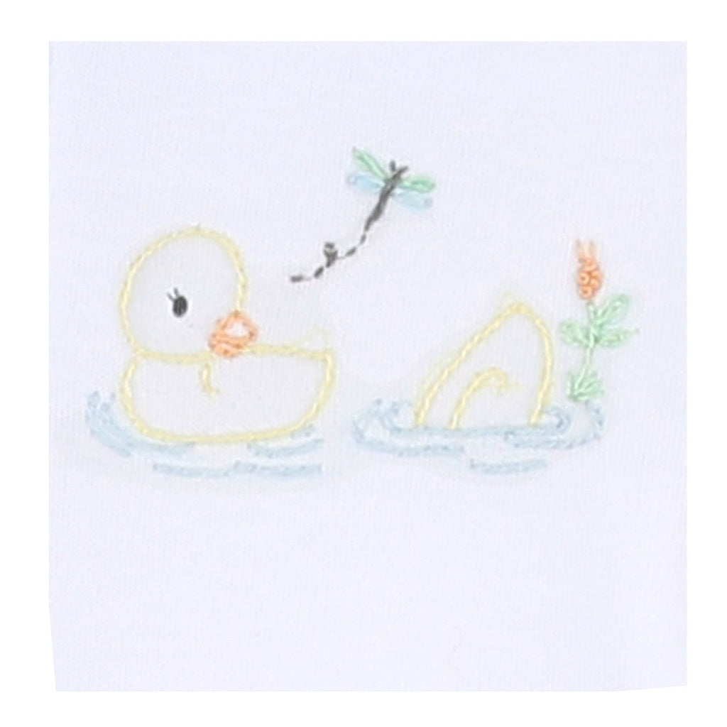 Vintage Duckies Yellow Embroidered Burp Cloth-BURP CLOTH-Magnolia Baby-Joannas Cuties