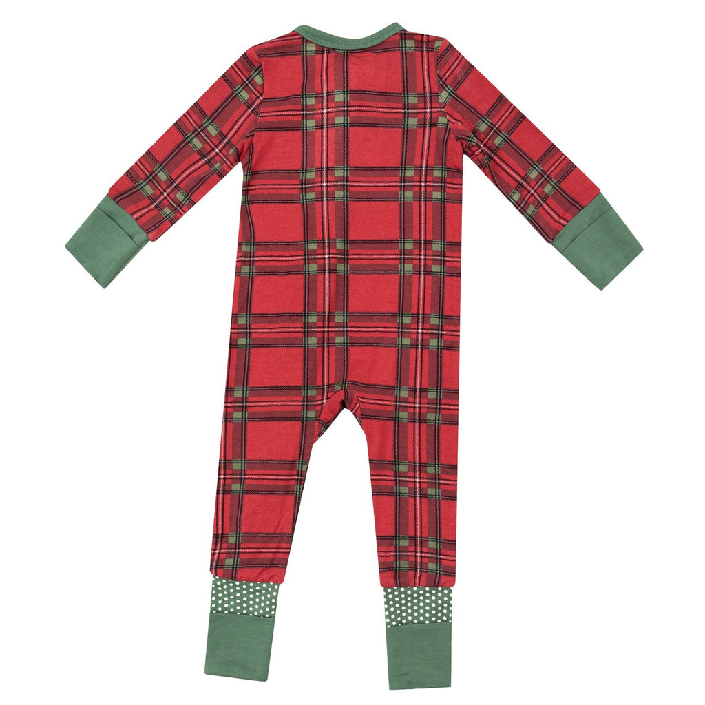 Vintage Holiday Plaid - 2 Way Zipper Romper