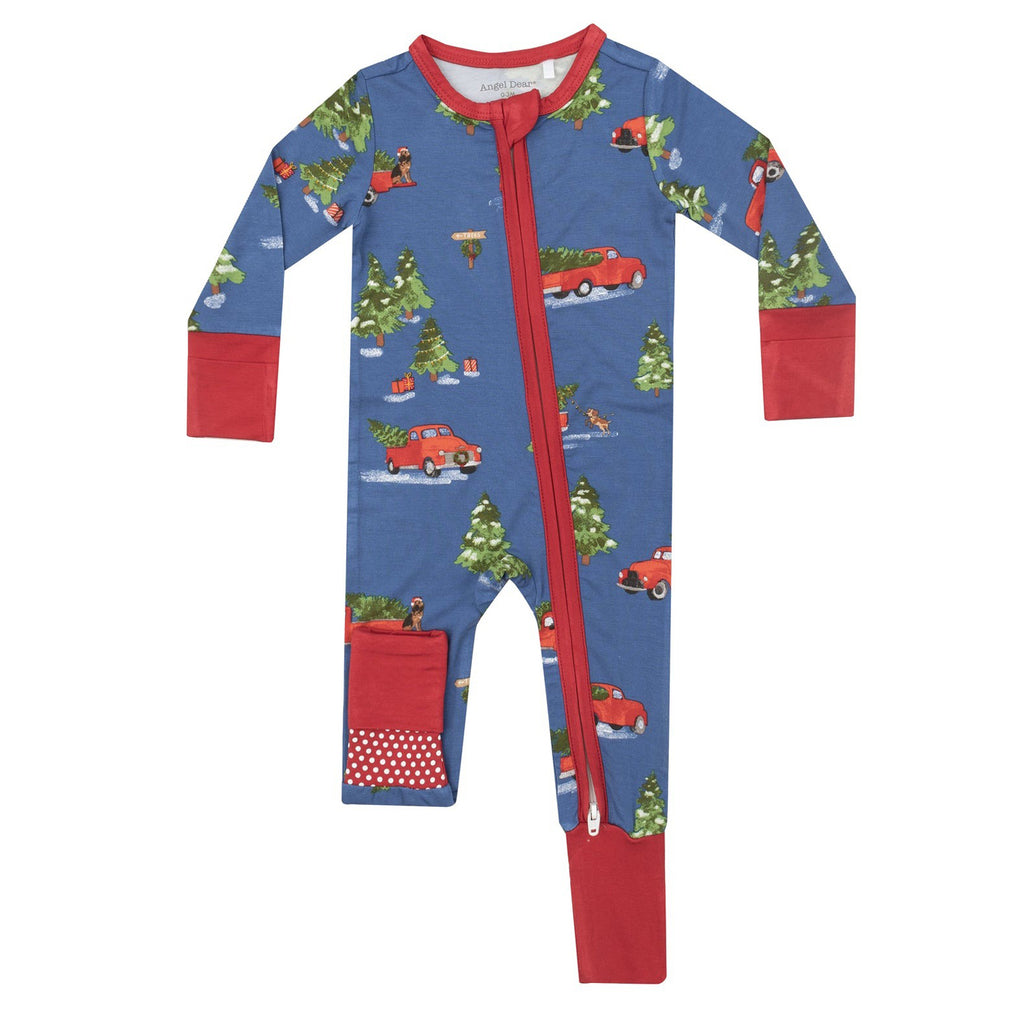 Vintage Red Truck - 2 Way Zipper Romper