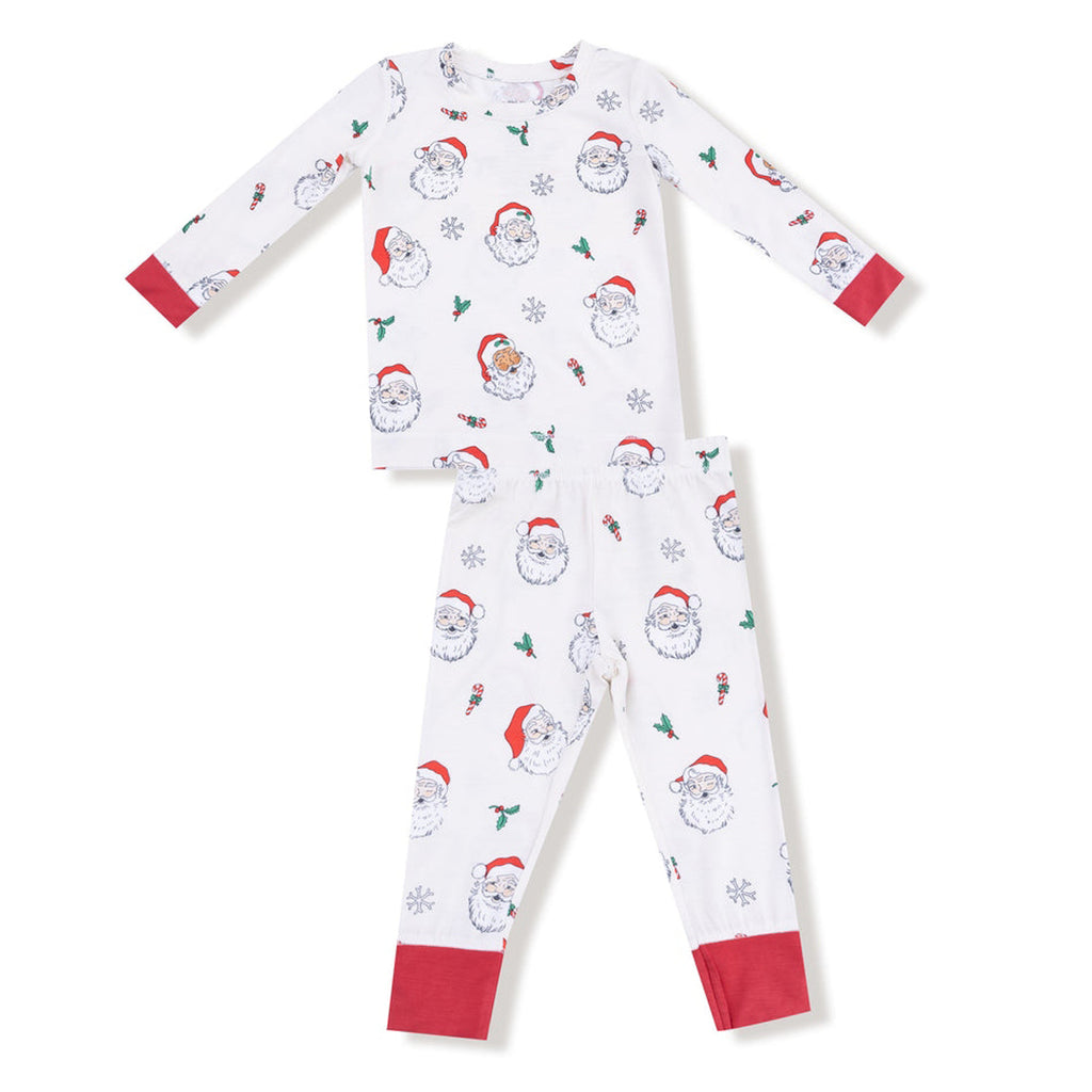 Children's onesie with Santa Claus pattern on a white background
