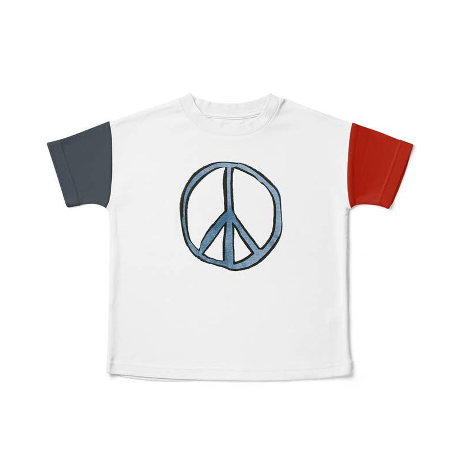 Viscose Bamboo + Organic Cotton T-Shirt - Peace-TOPS-Goumikids-Joannas Cuties