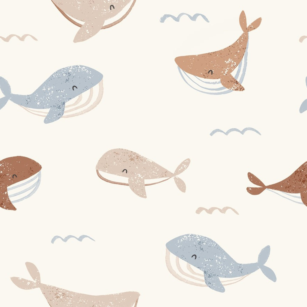 Whales Reversible Baby Blanket
