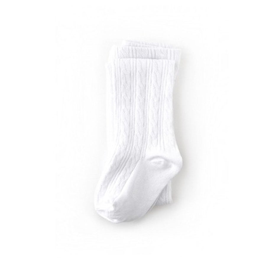 White Cable Knit Tights-SOCKS, TIGHTS & LEG WARMERS-Little Stocking Co.-Joannas Cuties