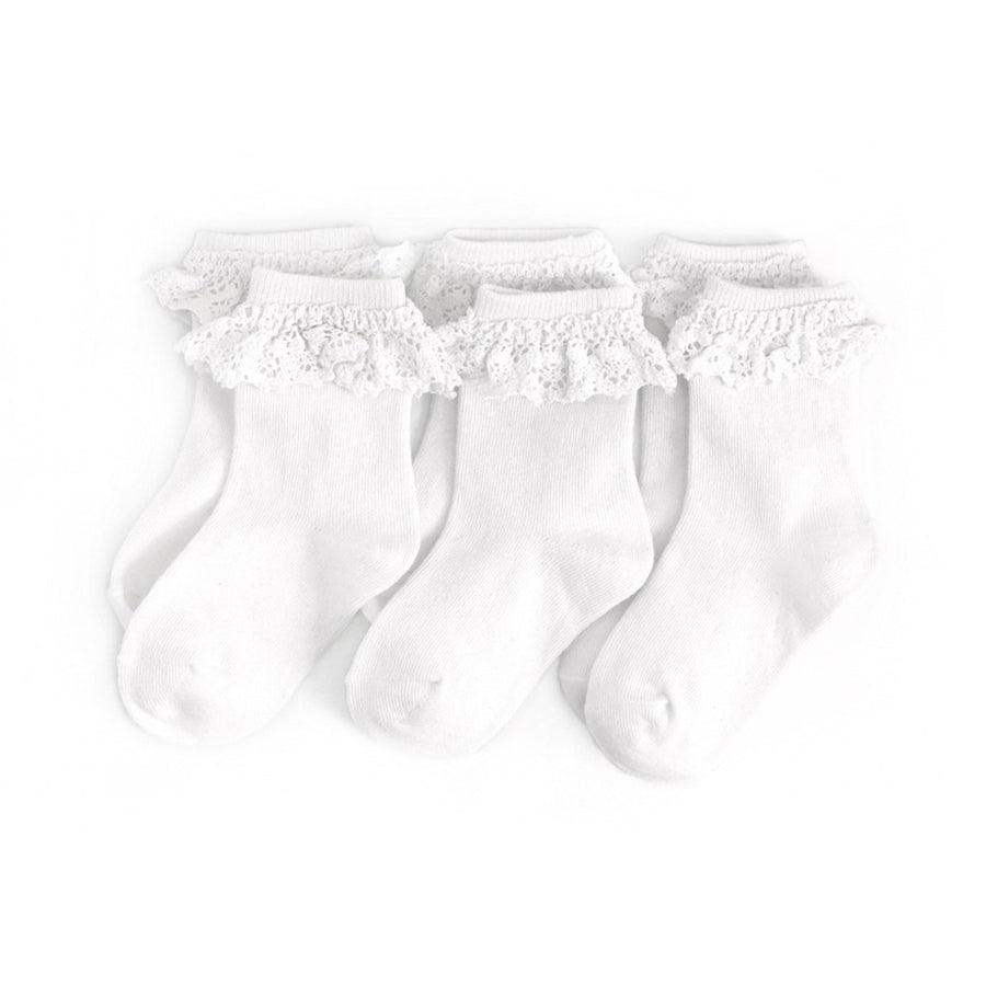 White Lace Midi Sock 3-Pack-SOCKS, TIGHTS & LEG WARMERS-Little Stocking Co.-Joannas Cuties