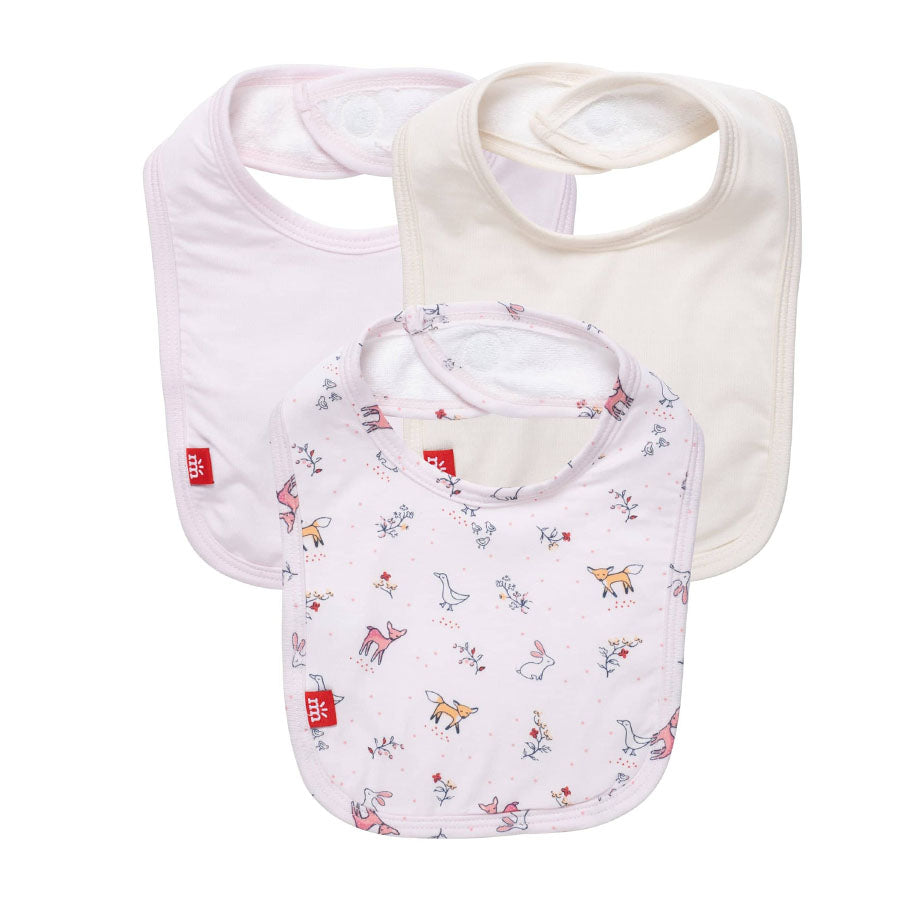 Woodsy Tale Modal Infant Bib 3-pack - Pink-BIBS-Magnetic Me-Joannas Cuties