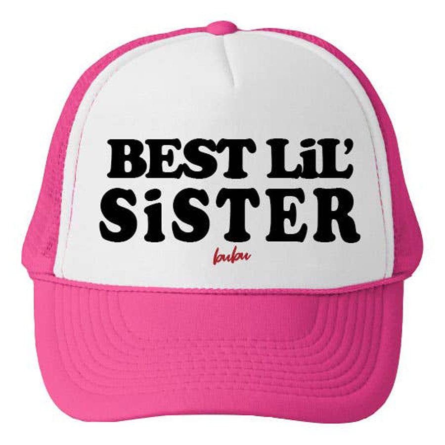 Best Lil Sister Trucker Hat-Bubu-Joanna's Cuties