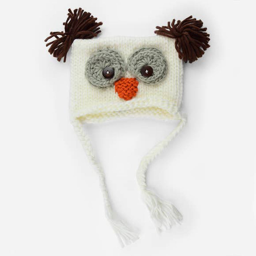 Otis Owl Knit Hat - White - The Blueberry Hill - joannas-cuties