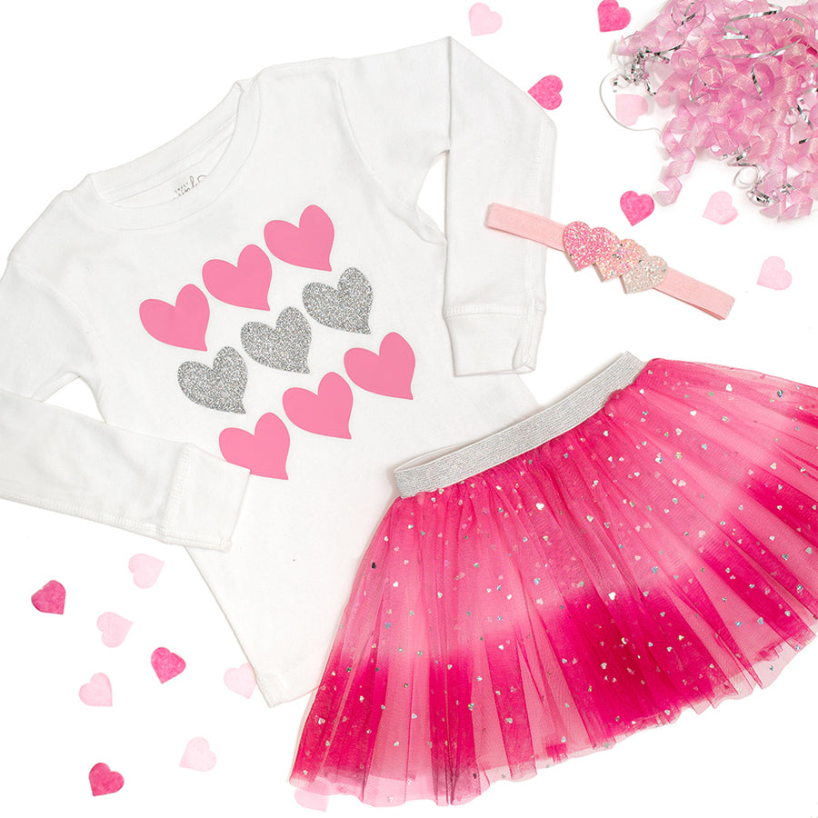 Pink Ombre Heart Tutu-Sweet Wink-Joanna's Cuties