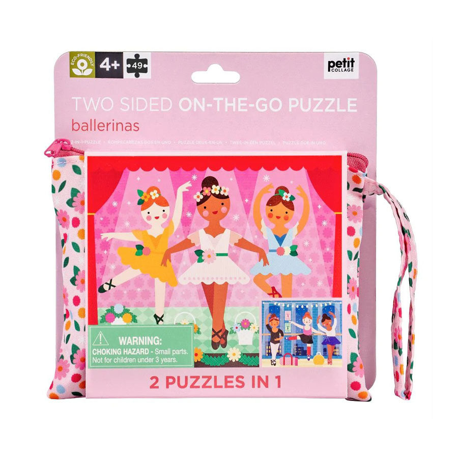 Two Sided Ballerina On-The-Go Puzzle-PUZZLES-Petit Collage-Joannas Cuties