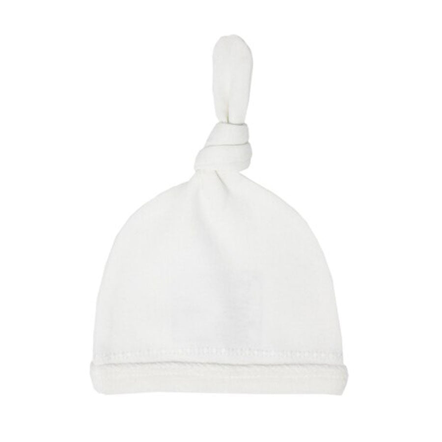 Velveteen Top-Knot Hat in White-HATS & SCARVES-L'ovedbaby-Joannas Cuties