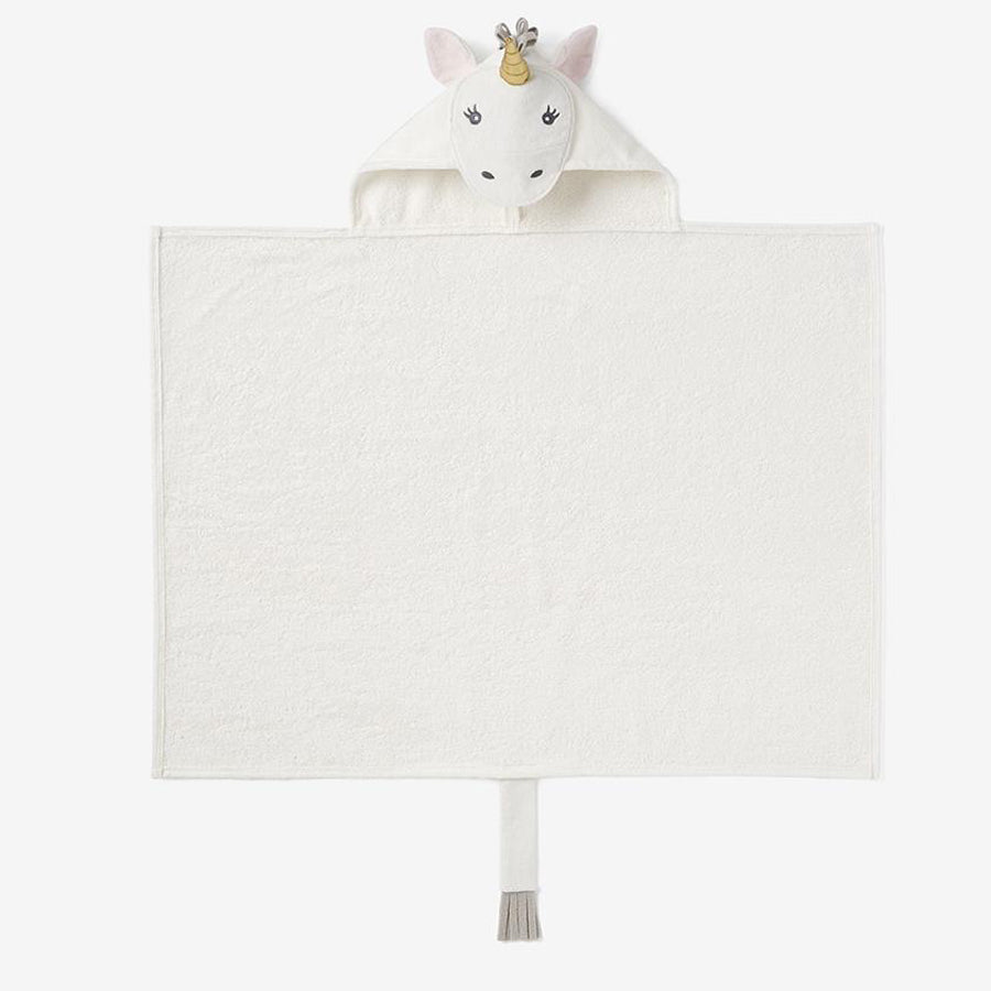 White Unicorn Hooded Baby Bath Wrap-Elegant Baby-Joanna's Cuties