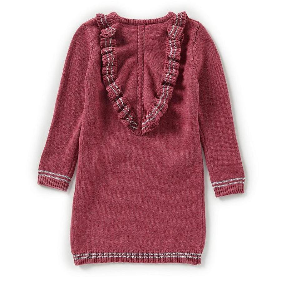 Angel Ruffle Pocket Sweater Dress - Rasberry - EGG by Susan Lazar - joannas-cuties