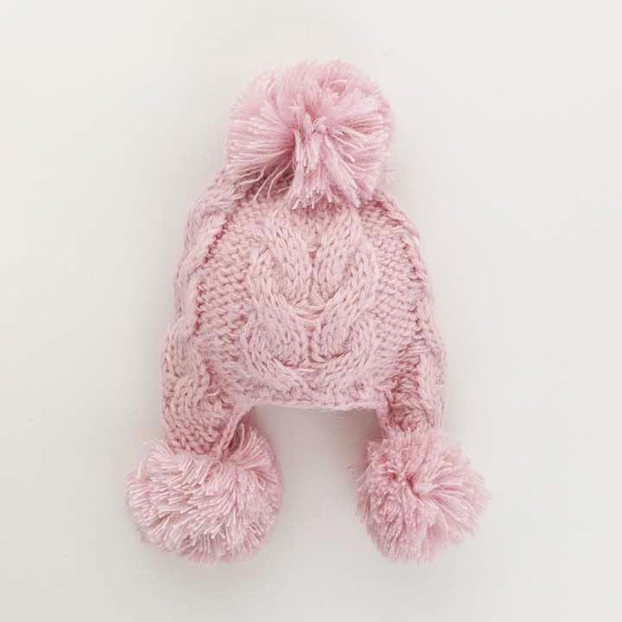 Angora Fizz Pink Beanie-Huggalugs-Joanna's Cuties