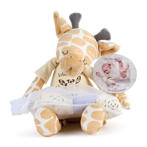 Dream Big Giraffe Snuggle Buddy Onesie and Plush Toy Set-Demdaco-Joanna's Cuties