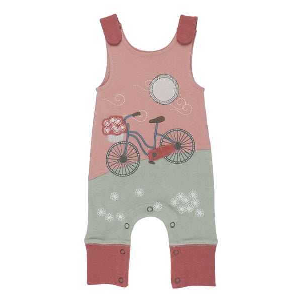 Applique Harem Romper - Muave Bicycle-OVERALLS & ROMPERS-L'ovedbaby-Joannas Cuties