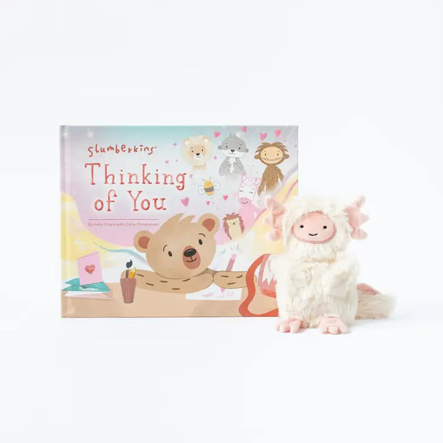 Axolotl Mini & Thinking of You Hardcover Book-SOFT TOYS-Slumberkins-Joannas Cuties
