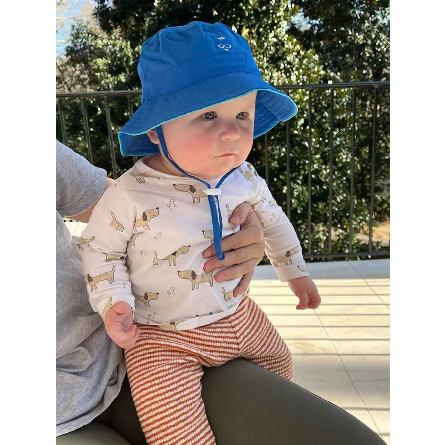 Babiators UV Sun Hat - Blue w/ Aqua Piping-SUN HATS-Babiators-Joannas Cuties