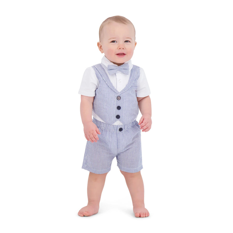 Baby Boys Seersucker Playsuit-OUTFITS-Andy & Evan-Joannas Cuties